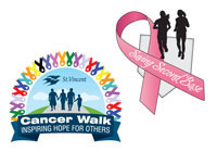 St.Vincent Cancer Walk and Saving Second Base Logos