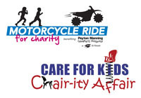 Care for Kids Chairity Affair and Peyton Manning Motorcycle Ride Charity Logos