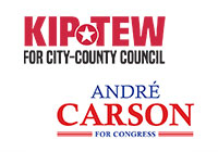 Kip Tew and Andre Carson for Congress Logos